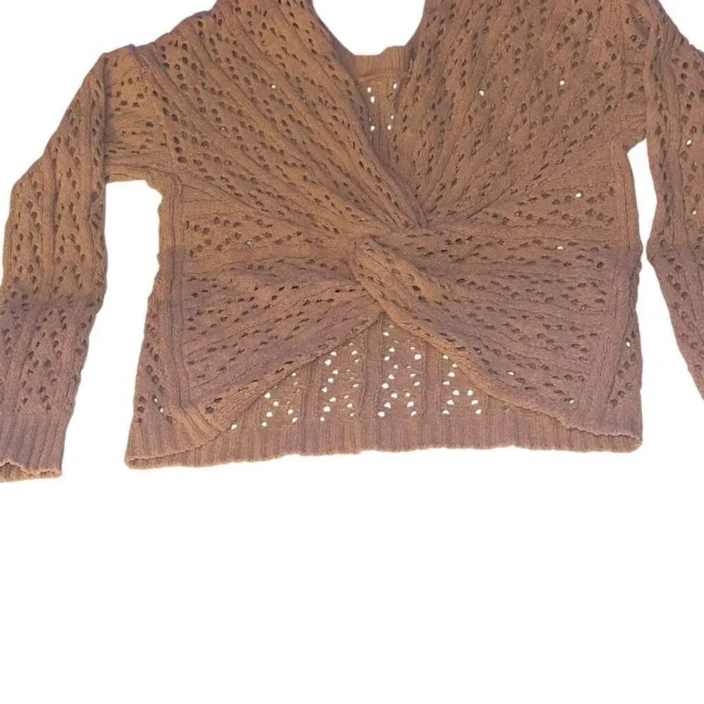 Ladies Super soft open back lightweight sweater sz small light pink blush